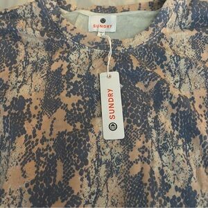 Sundry Super Soft Snakeprint Sweatshirt